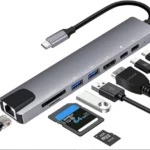 Adaptateur Type-c 8IN1 To RJ45 HDMI USB*2 SD TF PD*2